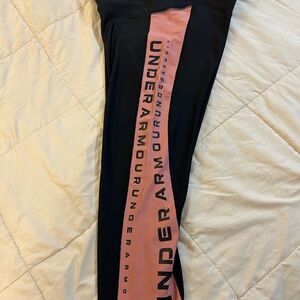 Under Armour Black and Pink Athletic Leggings